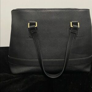 Steve Madden Black Purse with Gold Accents